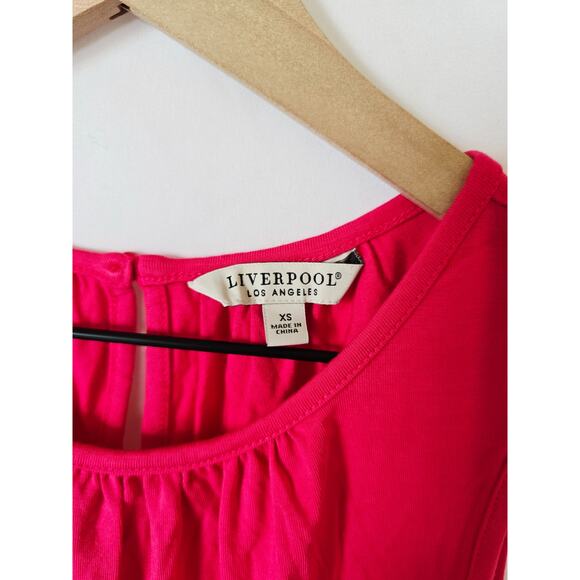 NWT Liverpool Pink XS Knit Sleeveless A-Line Top Blouse Crew Neck - Picture 4 of 6
